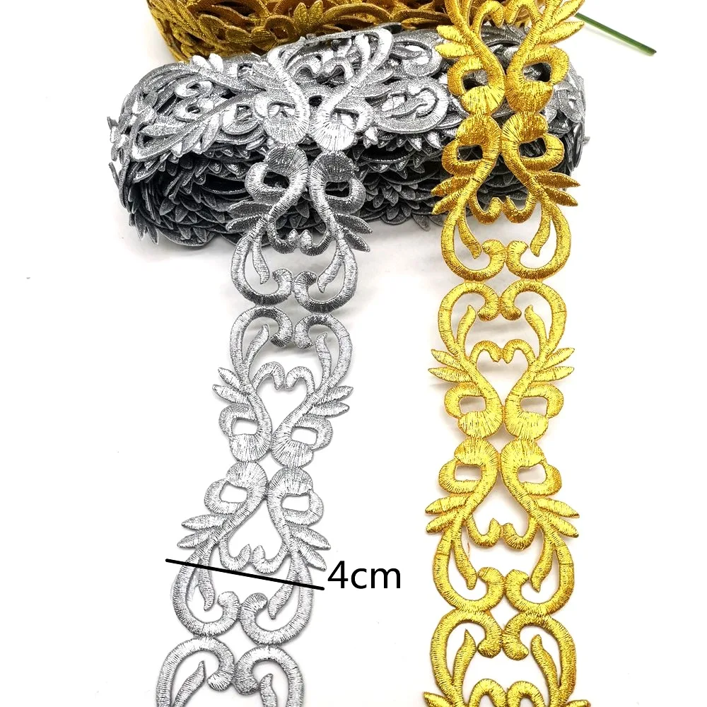 Кружевной Костюм YACKALASI 3 ярда/партия Золотая лента костюм для косплея аппликация