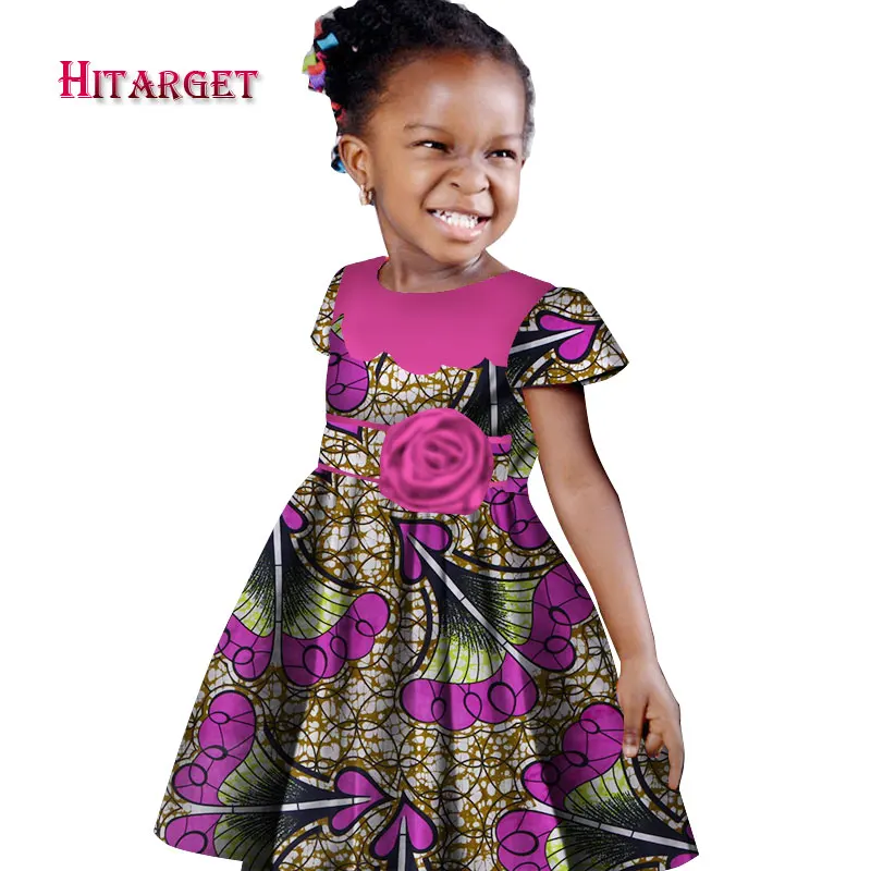 Платье для девочек в африканском стиле Детское традиционное хлопковое платье с