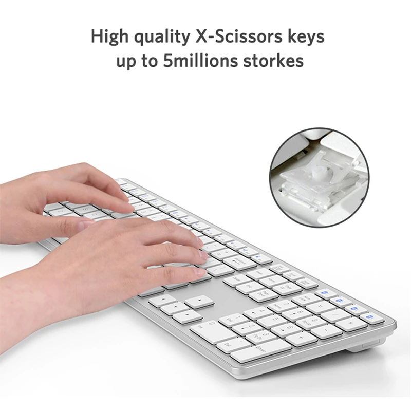 Желе расческа русский/испанский/французский беспроводной Bluetooth клавиатура для