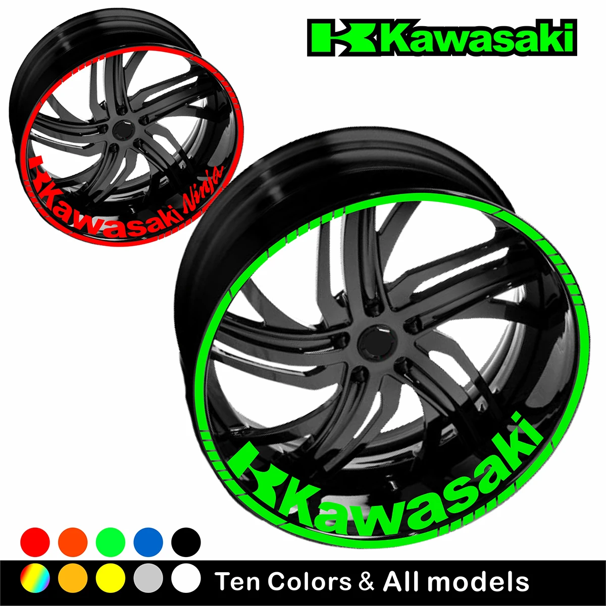 Светоотражающие наклейки на колеса мотоцикла с логотипом обода для Kawasaki z800 z750 z900