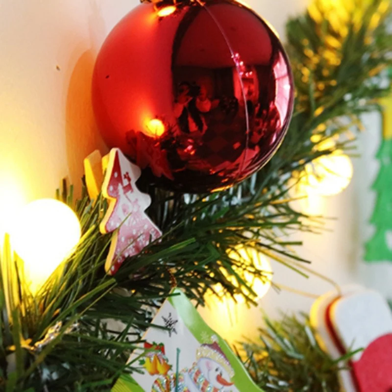 

Diy Christmas Tree on the Wall Christmas Supplies Hotel Mall Closet Christmas Decorations Led Illuminated Christmas Tree