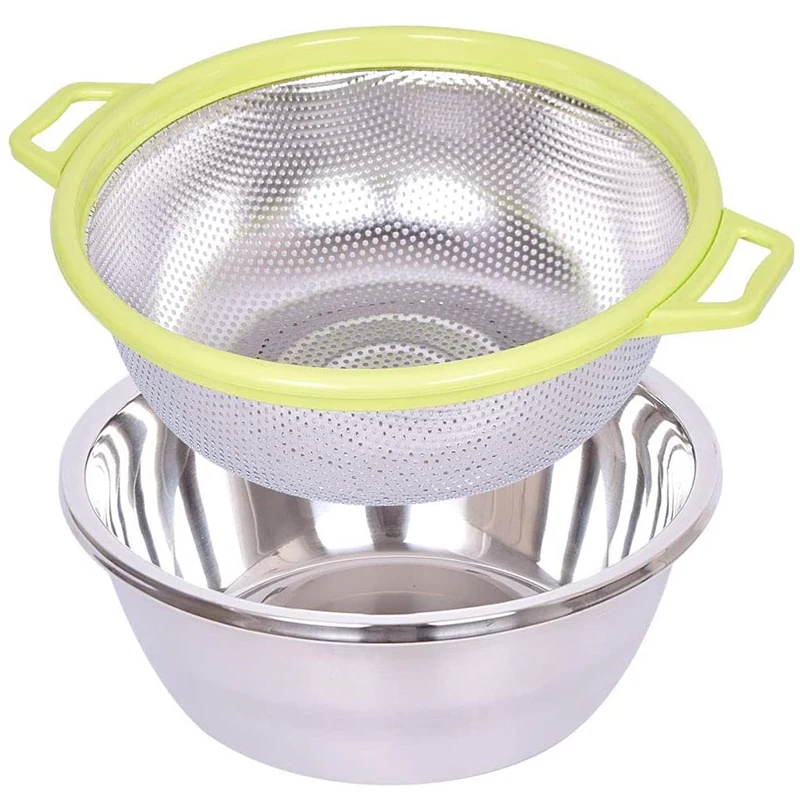 

Colanders Strainer and Washing Bowl Set, Multipurpose Kitchen Strainer for Kitchen Washing Vegetables, Fruit and Pasta