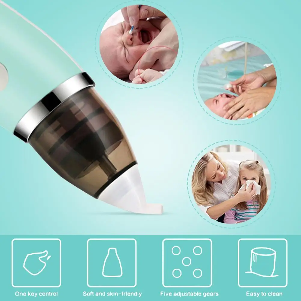 Aspirador Nasal seguro para beb&eacute;, limpiador Nasal el&eacute;ctrico e higi&eacute;nico, succionador de mucosidad Oral, accesorios para el cuidado de la nariz, soporte, env&iacute;o directo-3