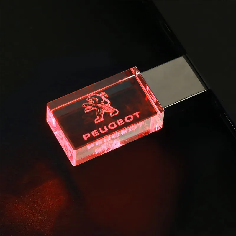 red JASTER peugeot crystal+ металлический USB флеш-накопитель 4 ГБ 8 ГБ 16 ГБ 32 ГБ 64 ГБ 128 Гб Внешняя карта памяти u диск - Цвет: red