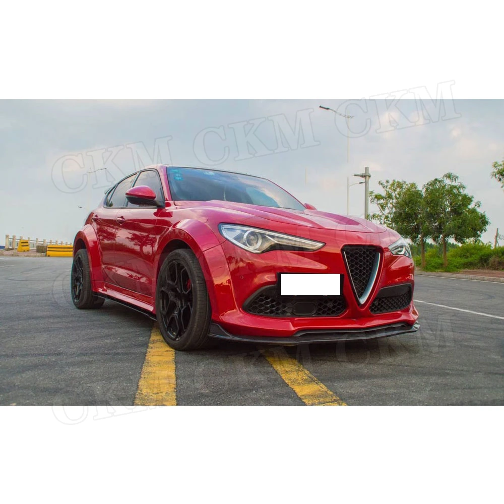 Передний бампер из углеродного волокна спойлер отделка подбородка для Alfa Romeo Stelvio