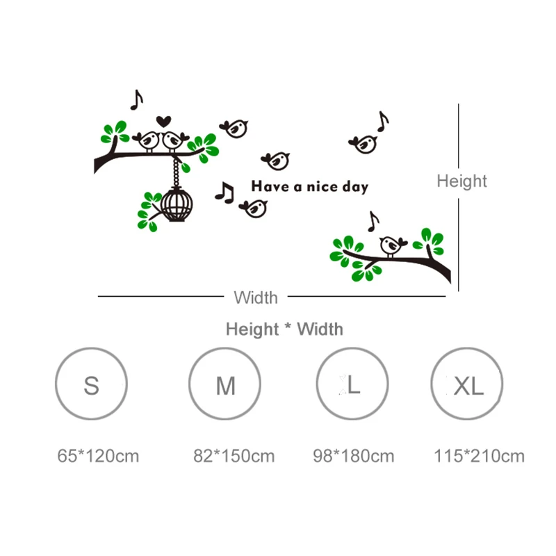 Пение птицы 3D акриловые наклейки на стену с деревом домашний ТВ фон настенные