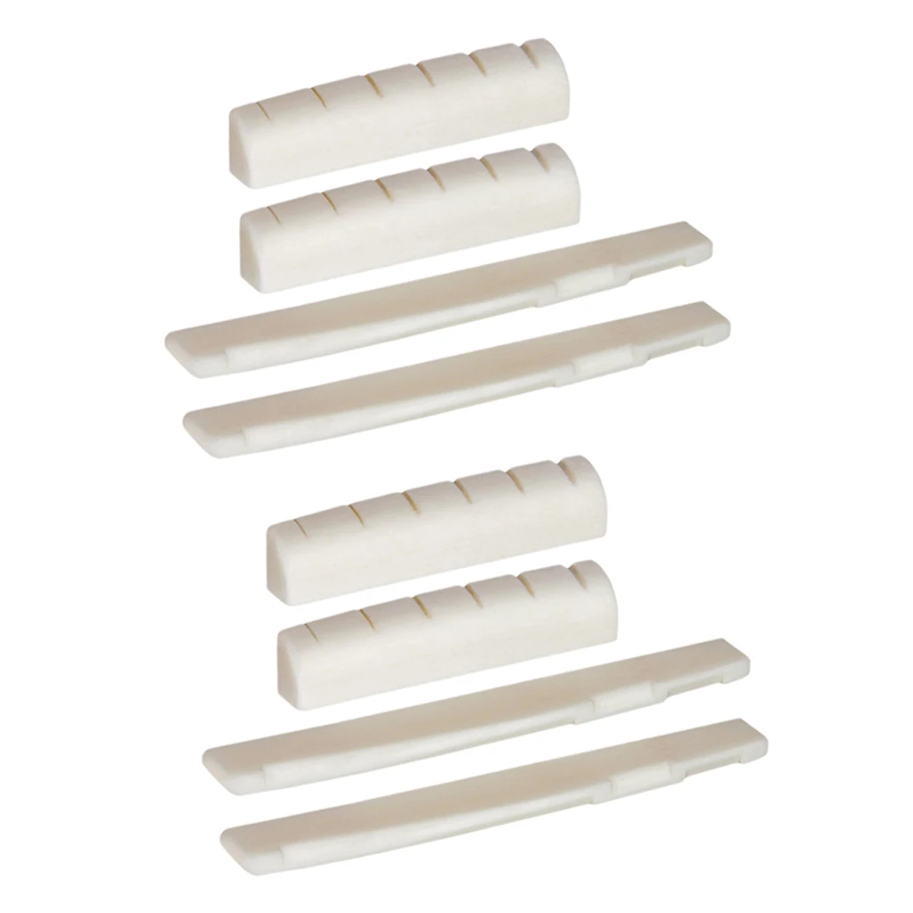 

4 Sets Carved Buffalo Bone Saddle Nut 6 String Acoustic Guitar Parts Accessories