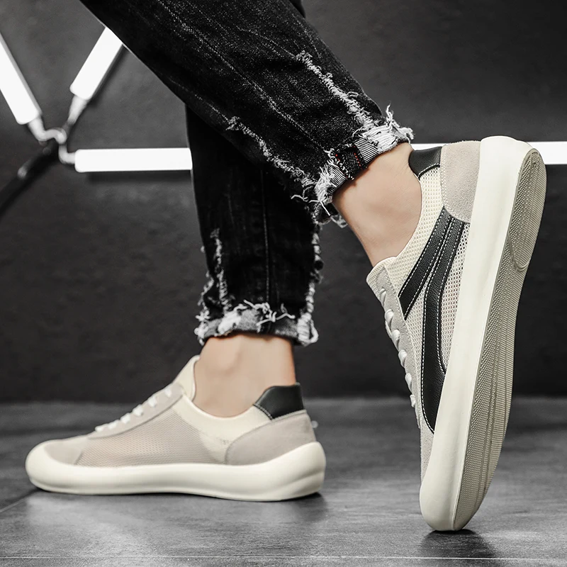 

2021 New Summer Men's Luxury Sneakers Fashion Light Breathable Mesh Casual Sport Shoes Original Outdoor Lace-Up Walking Shoes