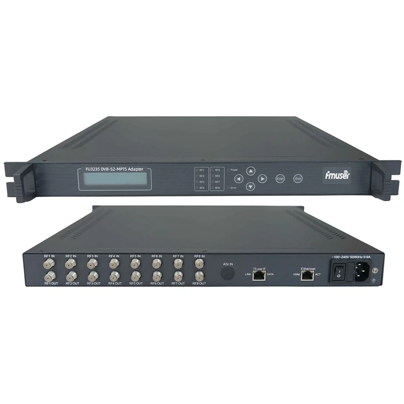 

FU3235 8*DVB-S/S2 to IP IRD SPTS IP Gateway Satellite Receiver(8 RF In, 64 SPTS/IP/UDP/Multicast/Gigabit Out)