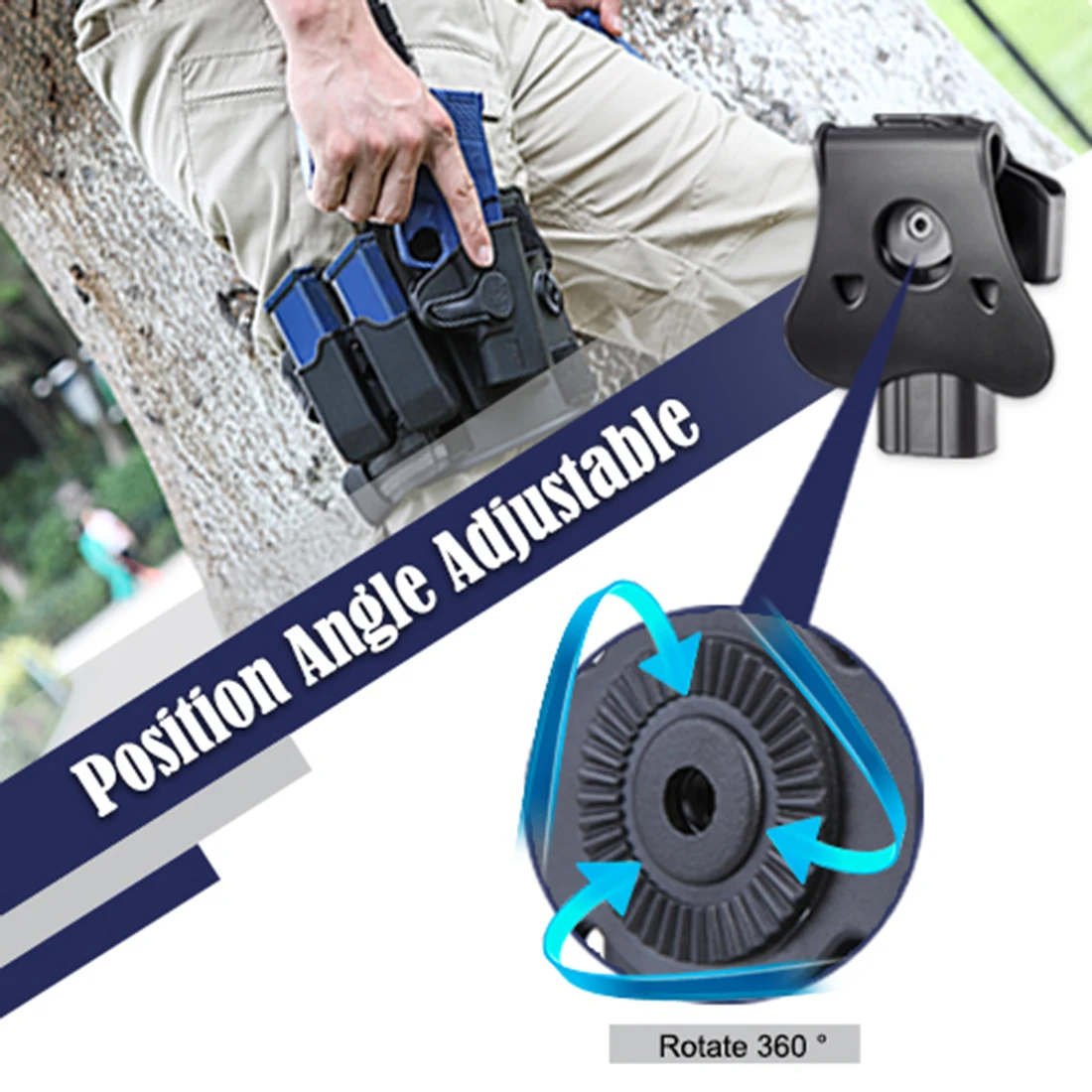 

Amomax Adjustable Tactical Holster For Jericho 941 - Right-Handed Black(Standard Only With Waist Plate, No Other Accessories)