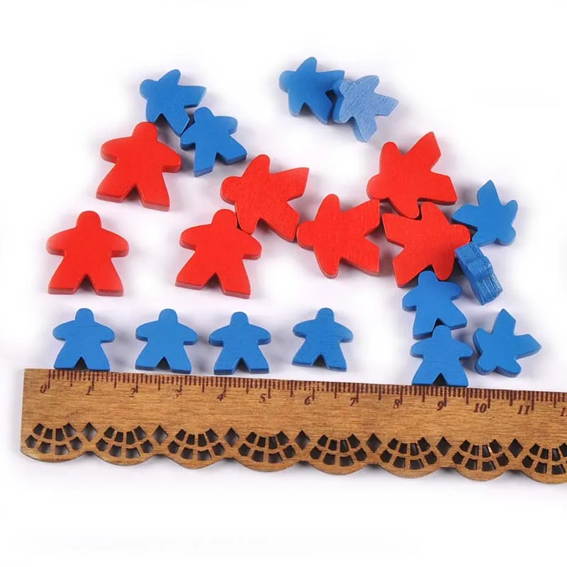 20 шт. синий/красный стоя людей/человека микс деревянных ремесло для украшения