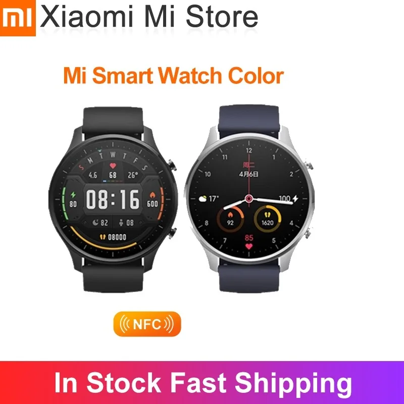 Смарт часы Xiaomi с цветным GPS модный спортивный браслет NFC 1 39 дюйма Bluetooth 5 0