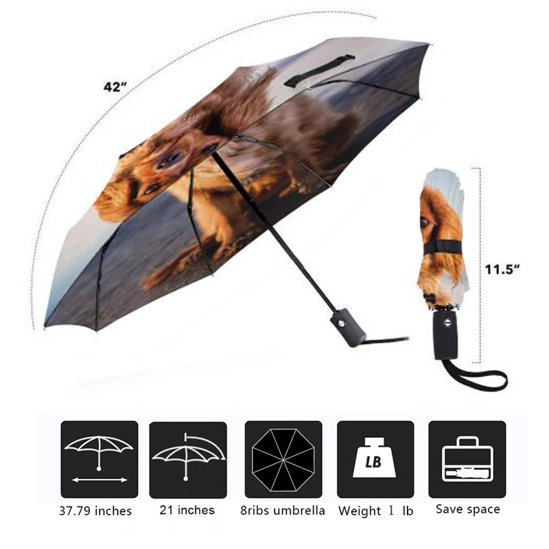 Полностью автоматические зонты тройного сложения прочные красочные