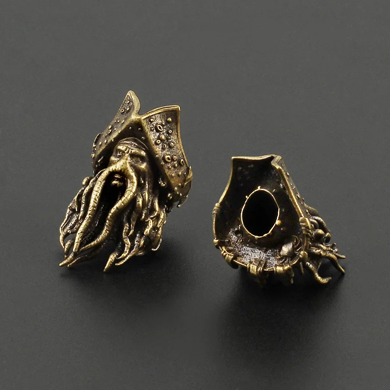 1 шт. медный Осьминог нож бусины Веревка Подвеска латунный Череп Бусы на