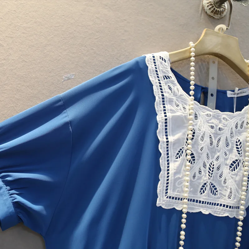 Женское винтажное платье с круглым вырезом EWQ в Корейском стиле короткими