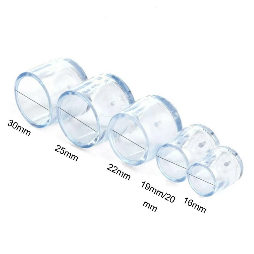 4 Pcs PE Plastic Round Chair Leg Caps Covers Rubber Feet Protector Pad Furniture Table Covers 16mm/19mm/22mm/25mm/30mm