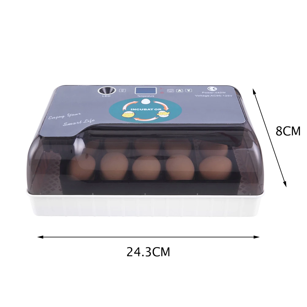 

Smart Egg Incubator Automatic Brooder Farm Chick Hatchery Machine 12pcs Digital Egg Incubator Hatcher for Goose Chicken Quail