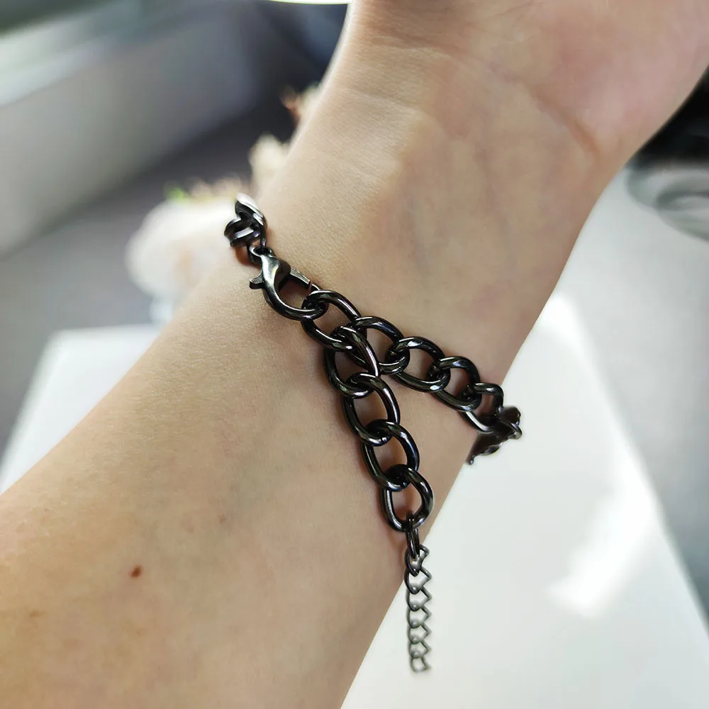 Браслет-цепочка унисекс с фианитом для мужчин и женщин | Украшения аксессуары