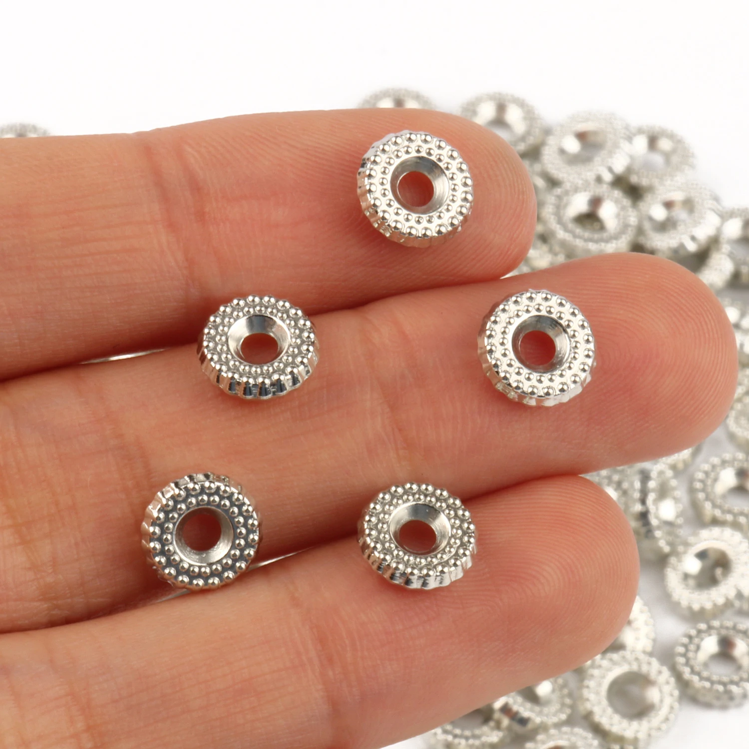 

Plum Shape Beads Cap Big Hole CCB Loose Spacer Beads for Jewelry Making DIY Bracelets Handmade Accessories Supplies Wholesale