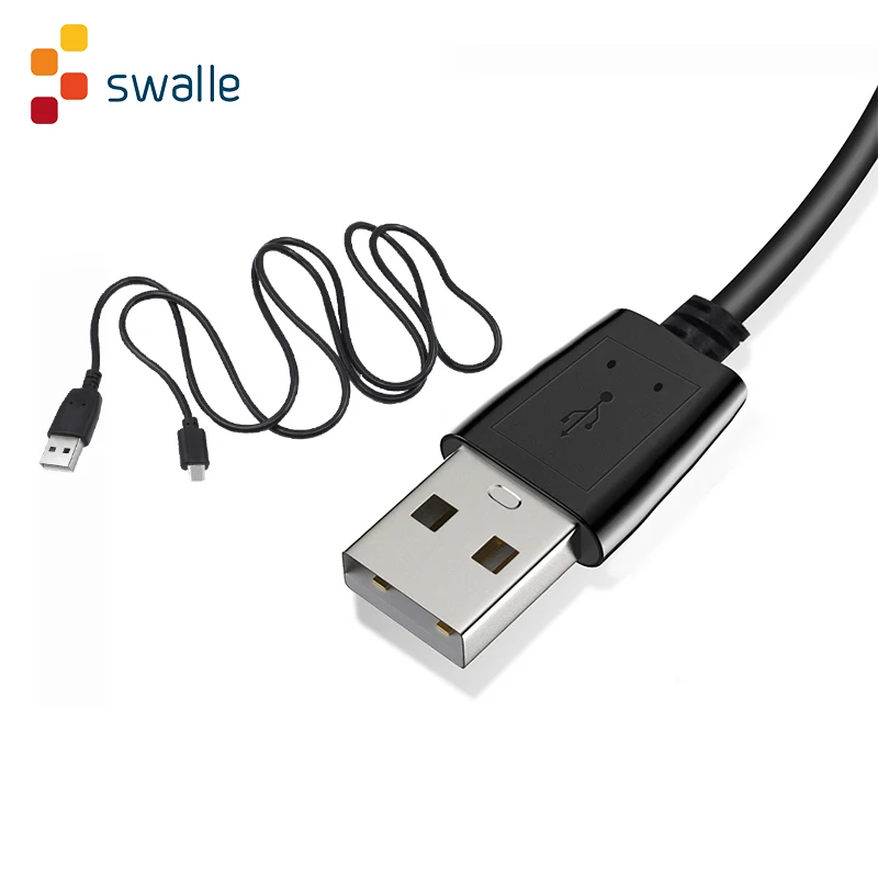 Кабель Swalle Micro USB для быстрой зарядки телефонов Android черный/белый 2A 0.5-3 м |
