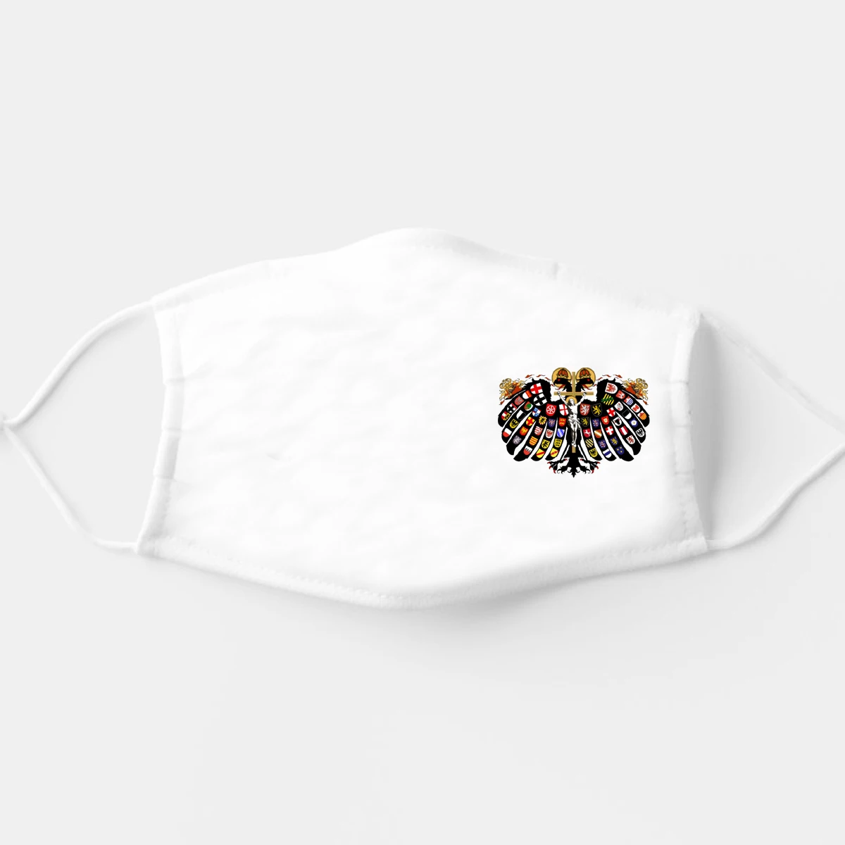 

German Nation The Holy Roman Empire Flag Quaternion Eagle Printed Mouth Covering, Washable Reusable Fabric Face Mask with Filter