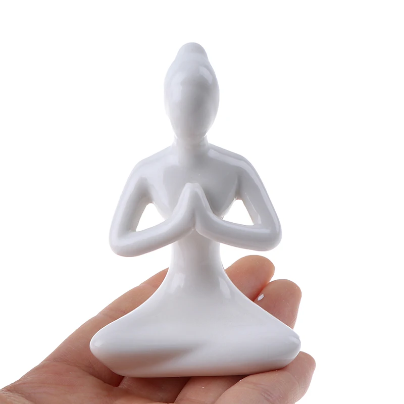 6 стилей абстрактного искусства керамическая Йога позы Статуэтка фарфоровая