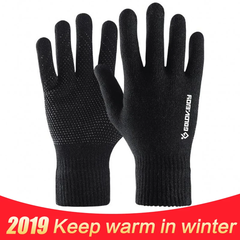 Men Knitted Gloves Touch Screen High Quality Male Thicken Warm Gloves Winter Autumn Men Mitten Men Winter Business Knitted Glove