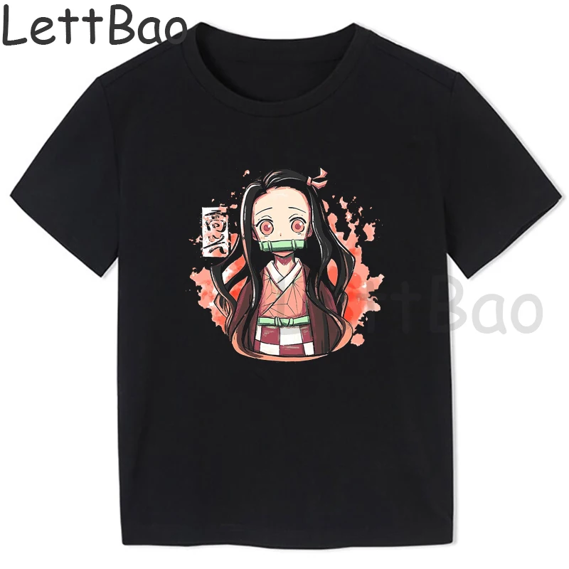 Лидер продаж футболка с японским Аниме Манга для мальчиков и девочек милые