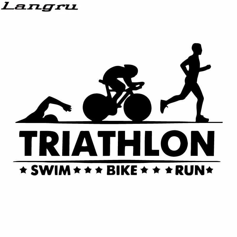 Langru 17 5 см * 11 спортивные наклейки для триатлона плавания велосипеда бега