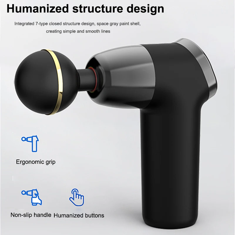 

NO.ONEPAUL Mini massage gun USB charging electric massager fitness exercise muscle relaxation body relaxation fitness equipment