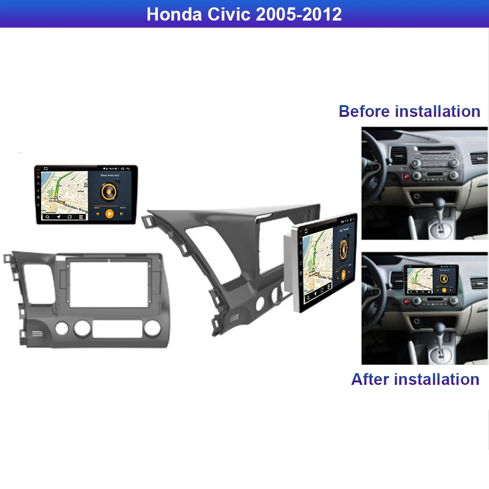Автомобильный мультимедийный плеер Roader Android 10 0 автомобильный DVD для Honda Civic 2005-2012
