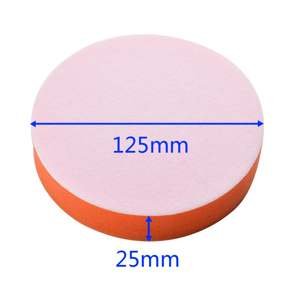 4Pcs 125mm 5Inch Polishing Buffing Pad Flat Sponge Polisher Buffer Pads For Car Accessories Beauty Waxing | Инструменты
