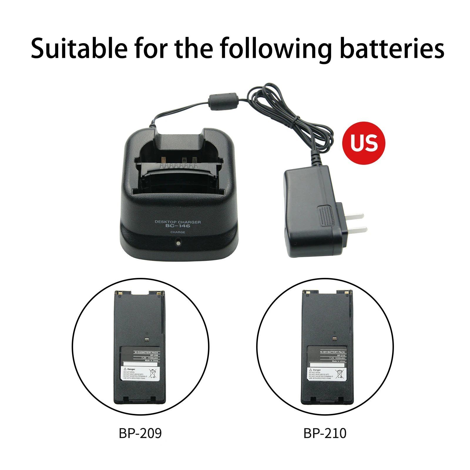 10X Walkie Talkie Charger Base for Icom IC-35 IC-F21 IC-F3G IC-F218 IC-V8 BC-146