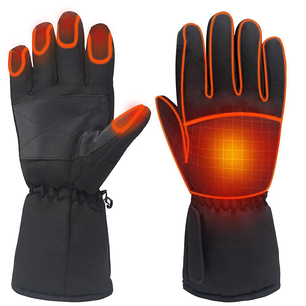 

Women Men Climbing Heated Gloves Hand Mittens Motorcycle Portable Winter Warm Electric Thermal Battery Powered Outdoor Ski