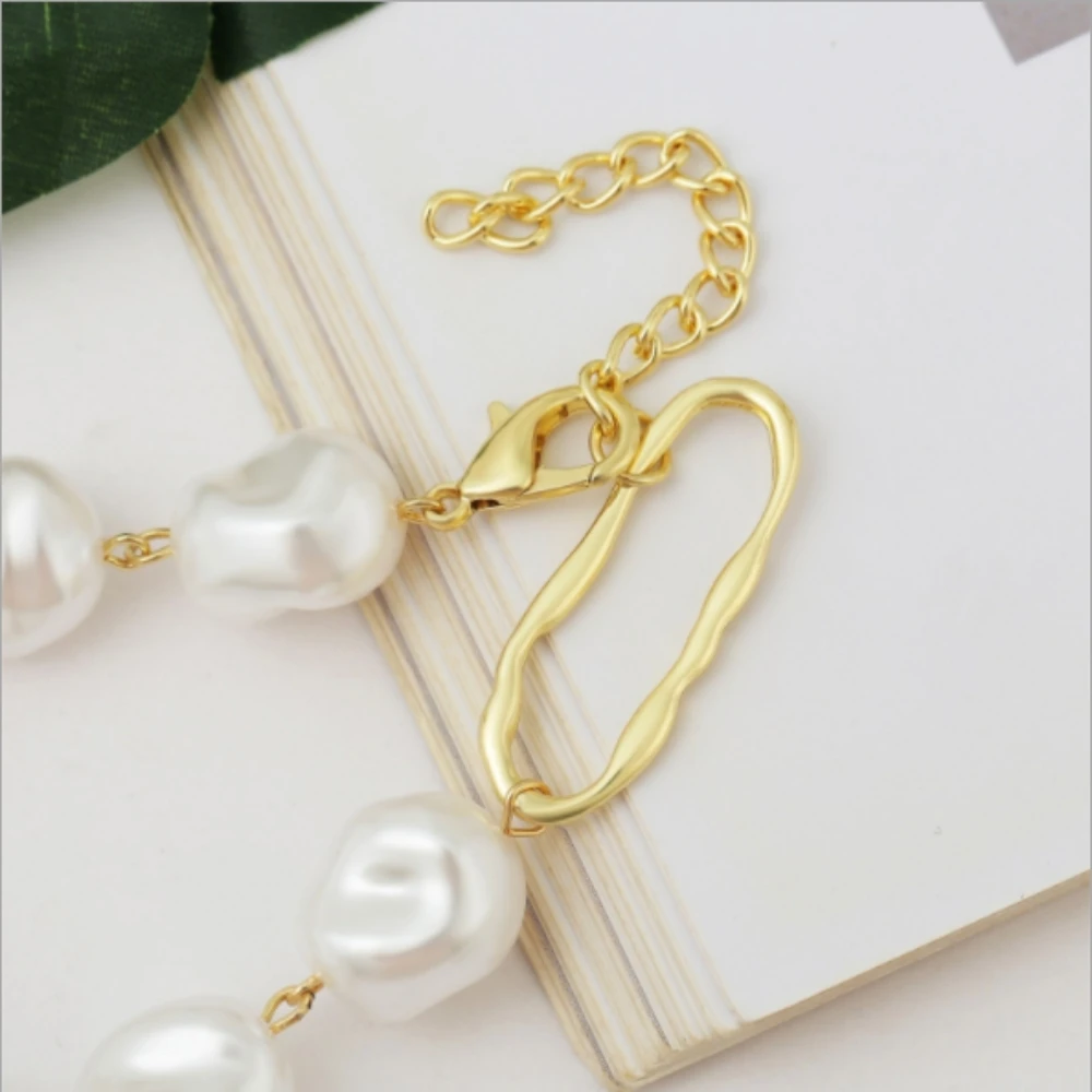 Baroque Irregular Simulated Pearls Gold Color Bracelets for Women Girls Summer Party Wedding Bangles Women's jewelry Gifts | Украшения