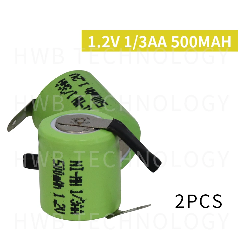 2 шт./лот KX Оригинальный Новый 1 в 1/3AA 500 мАч Ni-MH 1/3 AA перезаряжаемая батарея с