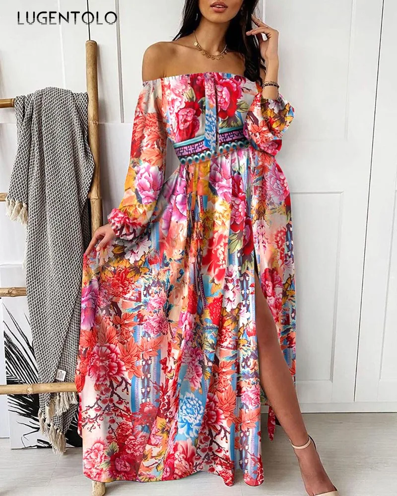 

Вечерние Женское платье в винтажном стиле; Большие качели Макси платья с вышивкой, платье с О-образным вырезом на шее, повседневное с разрез...