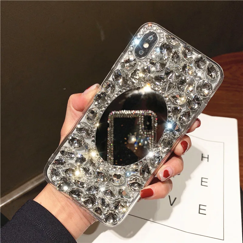 

Phone Case Huawei honor 9X 9x Pro Enjoy 10 plus 8 8P 9 9P Y7Prime 2018 Cases Bling Funda Mirror Makeup Crystal Stone Coque shell