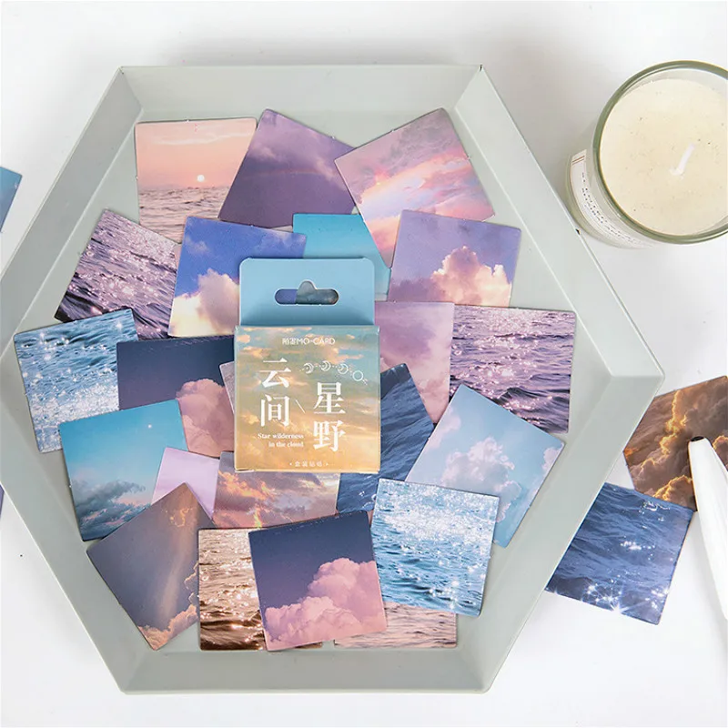 LOLEDE Cloud and Starry Sky Boxed Kawaii Stickers Planner Scrapbooking Stationery Japanese Diary | Канцтовары для офиса и дома