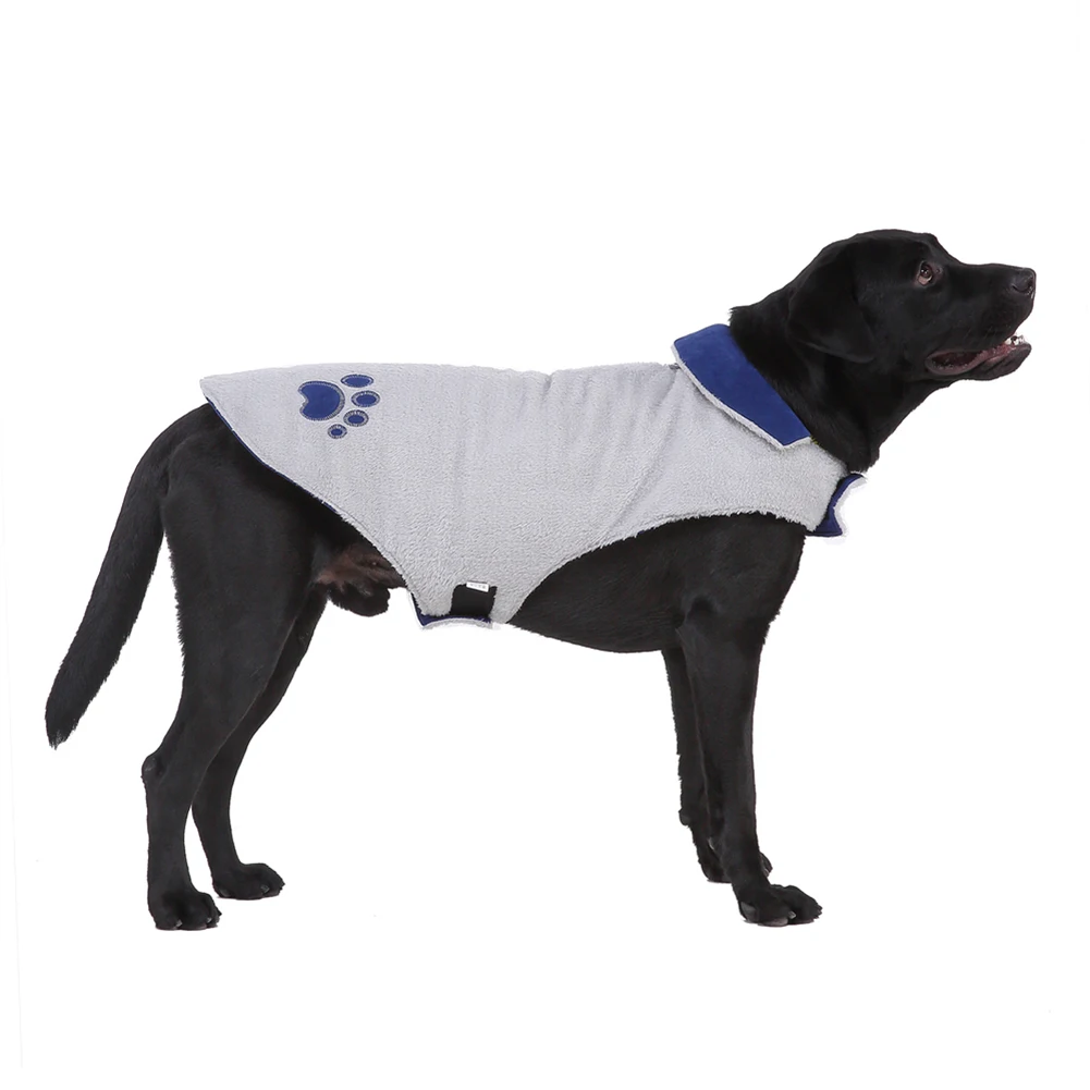 Зимняя теплая плюшевая Двусторонняя одежда для лап собак и щенков пальто