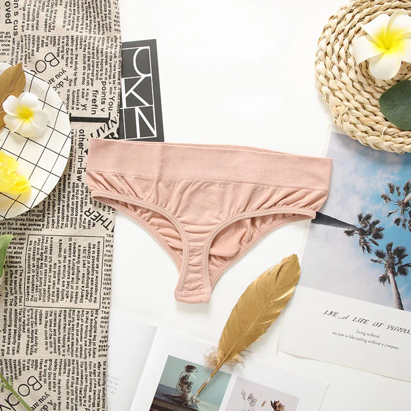 4 шт./комплект Женские Трусы-стринги с заниженной талией