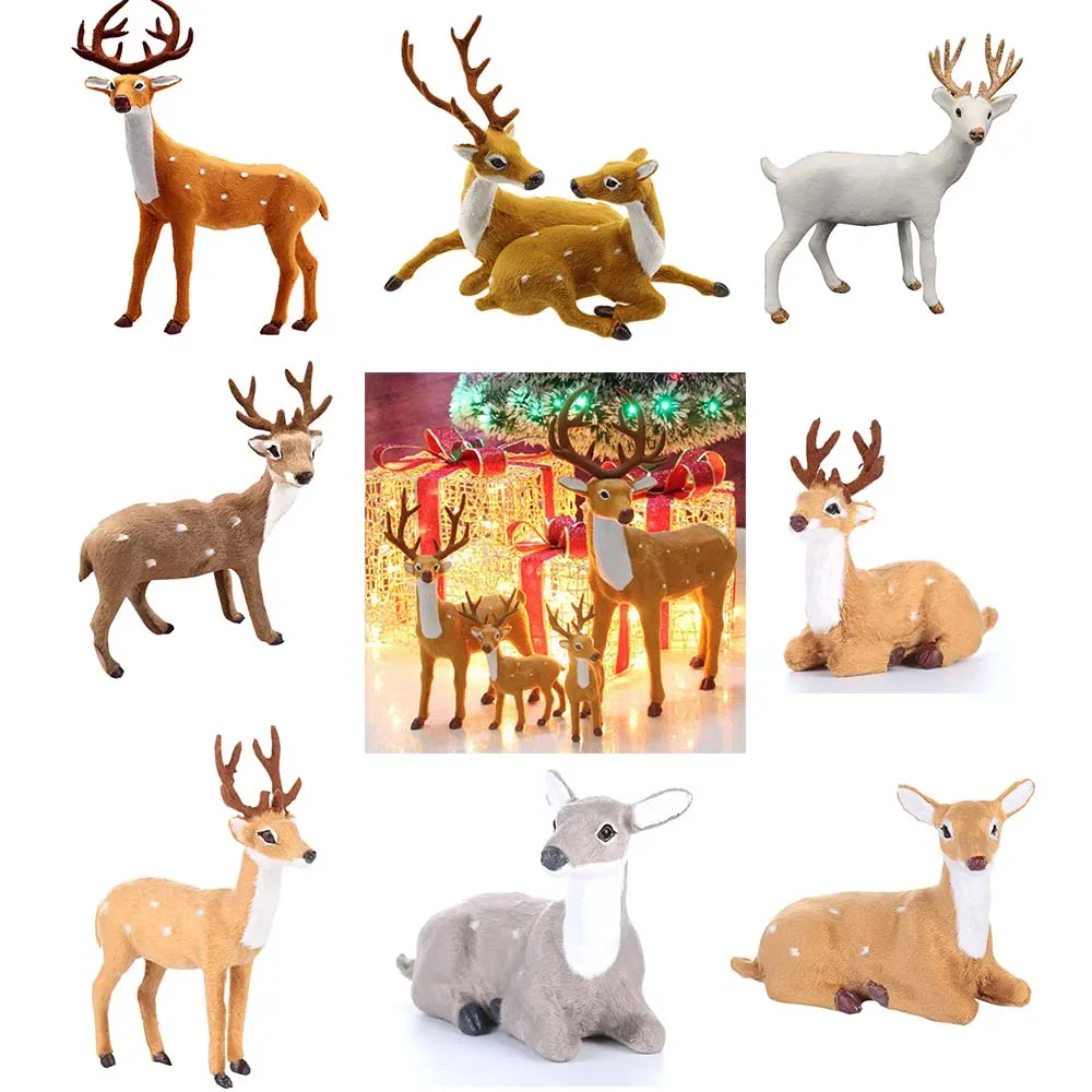 Плюшевый Рождественский олень стоячий симулятор оленя кукла имитация