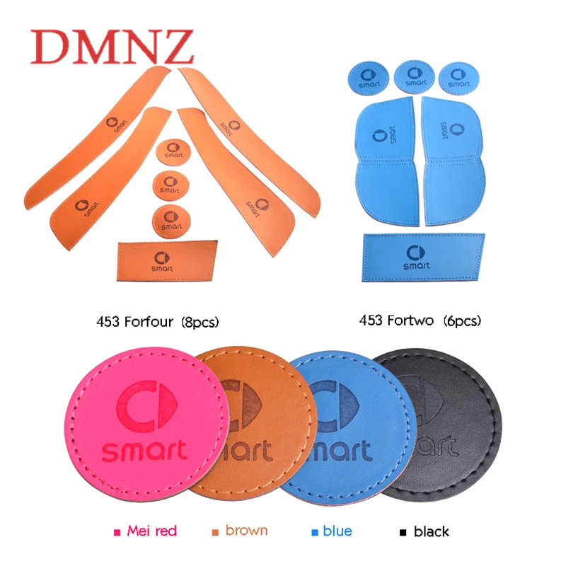 

Car Storage Slot Pad Water Cup Pad Leather Door Slot Pad Decoration For New Smart 453 Fortwo Forfour Car Interior Accessories