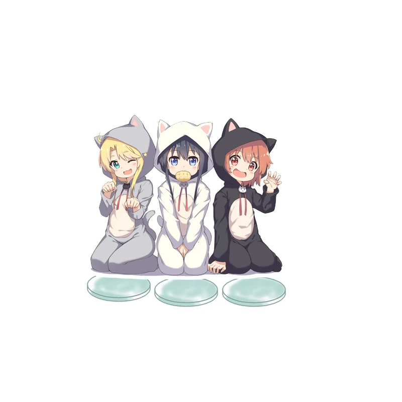 Стенд из аниме Wataten An Angel взлетел ко мне Hoshino Hinata Himesaka Noa Shirosaki Hana акриловая фигурка