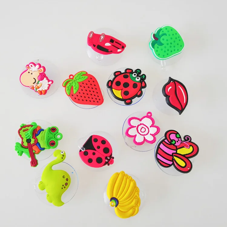 Избегайте ударов душевая посуда крючок ПВХ гибкий клей мультфильм животное для