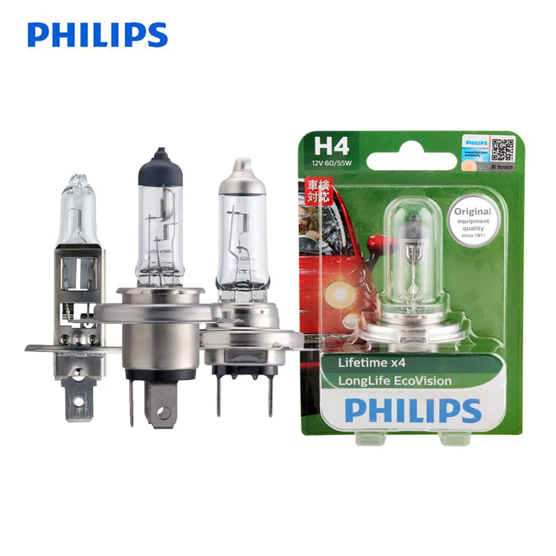 Philips H1 H4 H7 9003 12V Eco Vision более долговечный автомобильный галогенный светильник