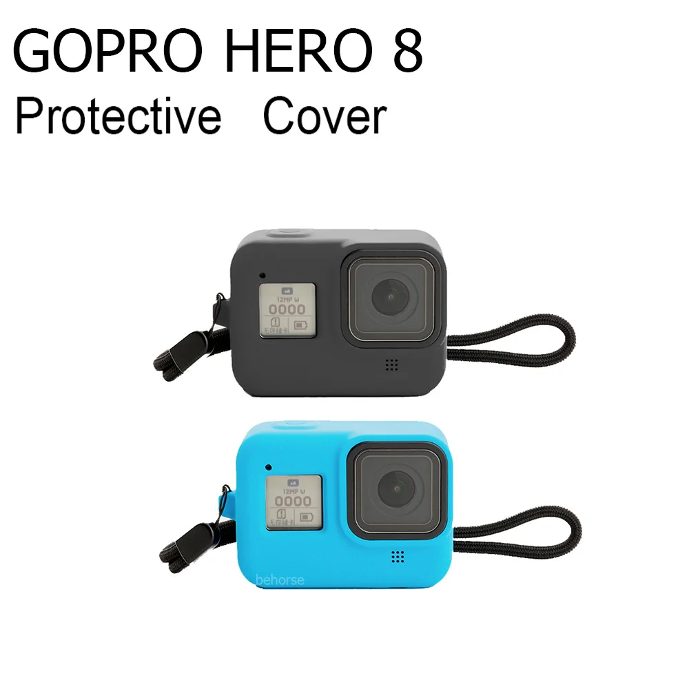 Мягкий силиконовый чехол для Gopro Hero 8 защитный аксессуары экшн камеры|Чехлы
