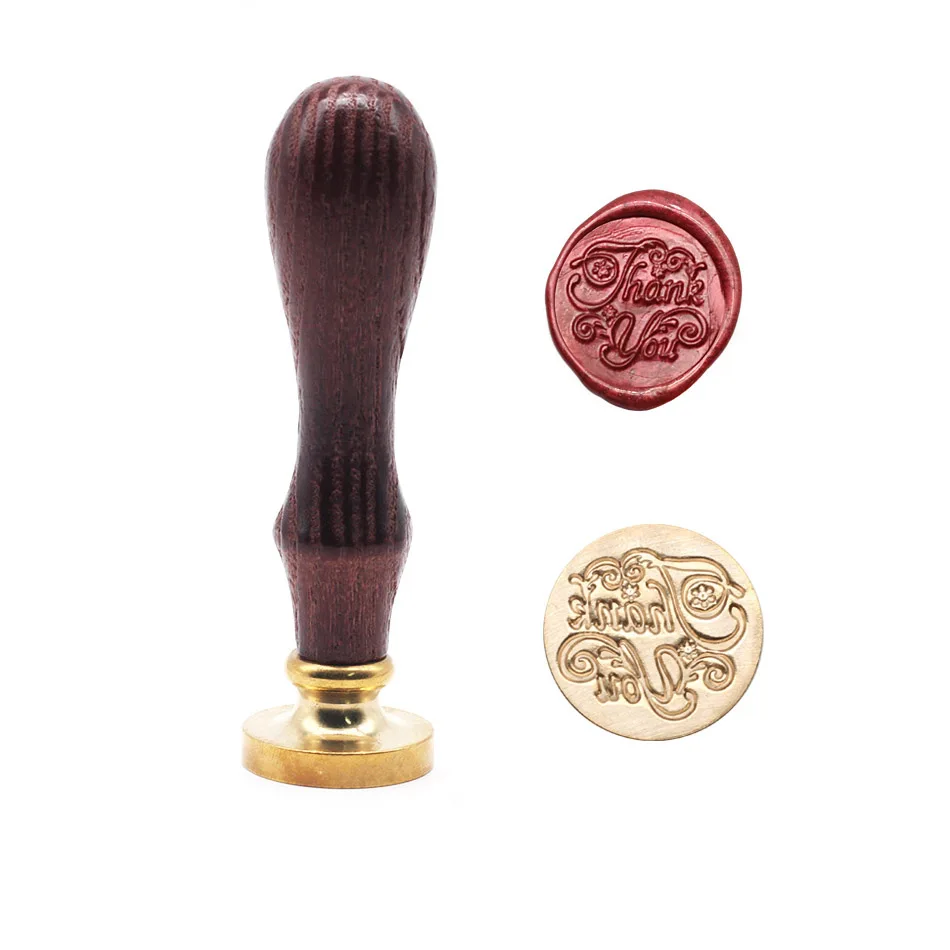 

Tree Pattern Wax Seal Stamps Retro Happy Birthday Antique Wooden Sealing Scrapbooking stempel Craft Wedding Decorative