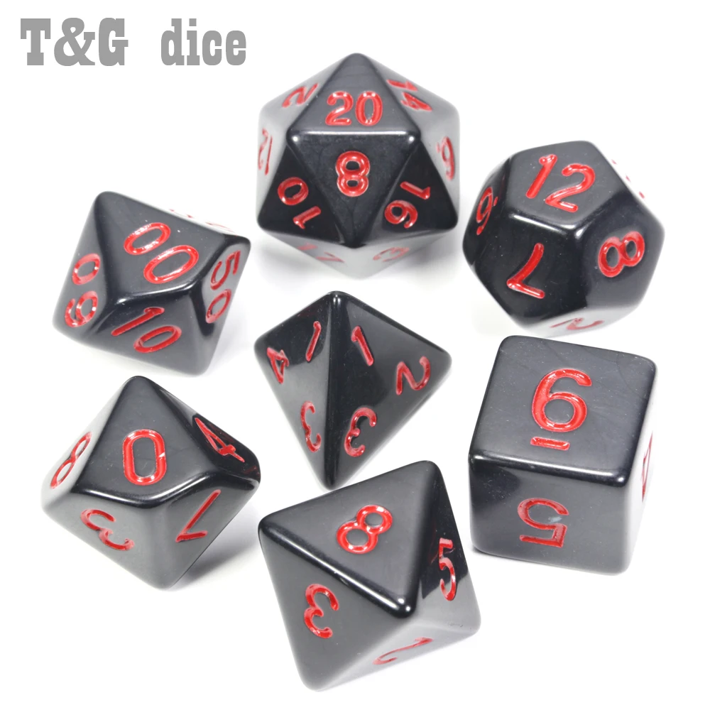 Самая низкая цена! 7 шт./компл. акриловые полигедрические игры TRPG для DND