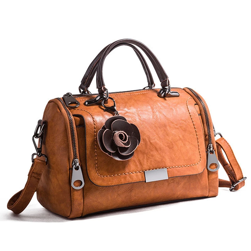 

Female Large Capacity Portable Fashion Handbags Flower Daily Shopping Totes Crossbody Bags for Women Boston Casual Shoulder Bag